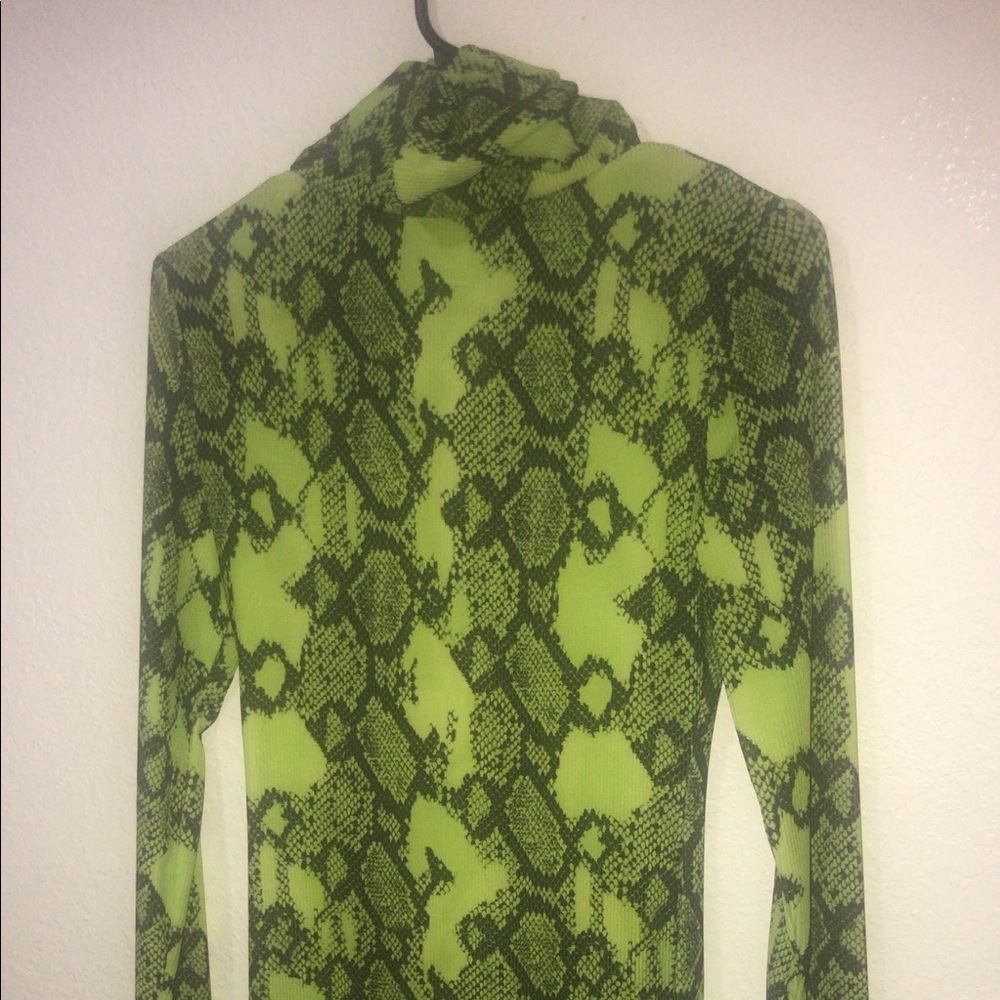 Neon Yellow Green Snakeskin Dress!